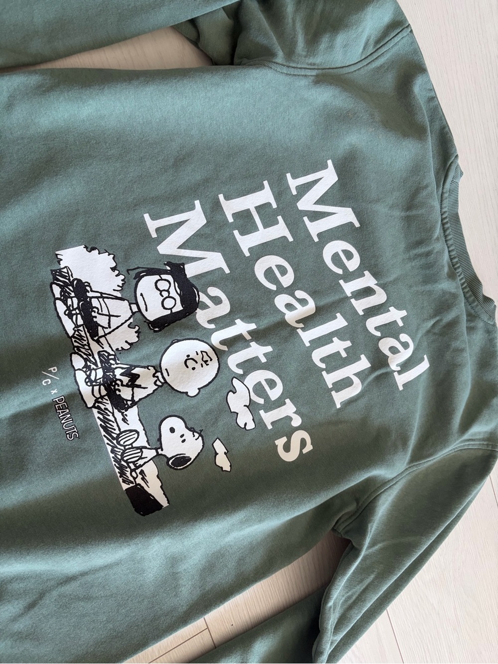 P/C Mental Health Matters Green Graphic Crewneck